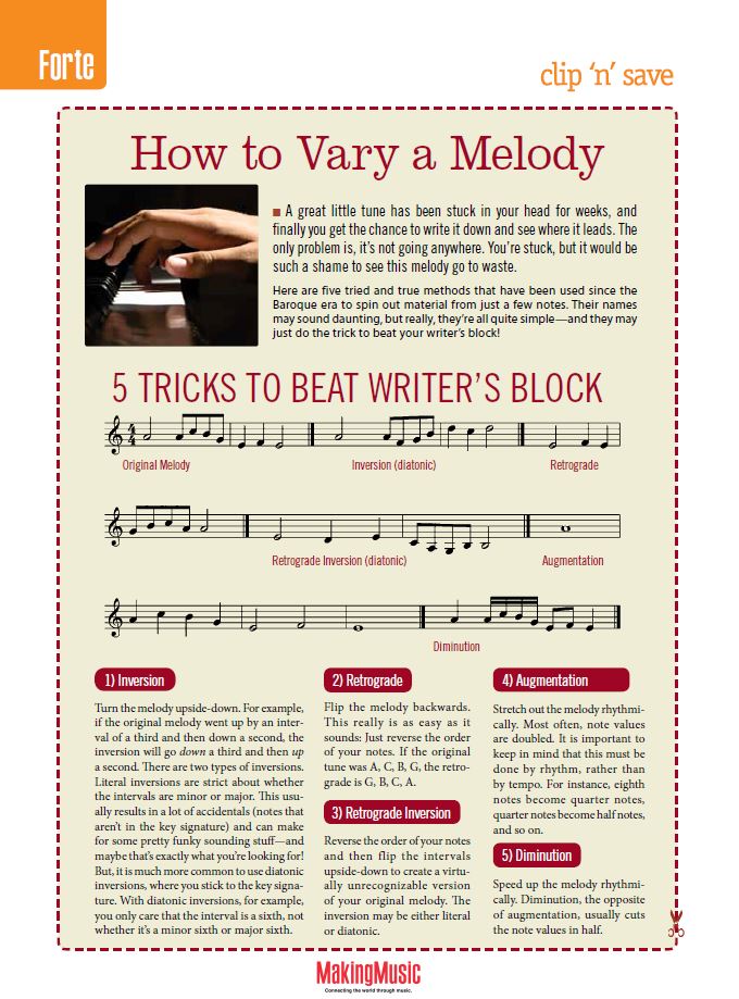 How to Vary a Melody